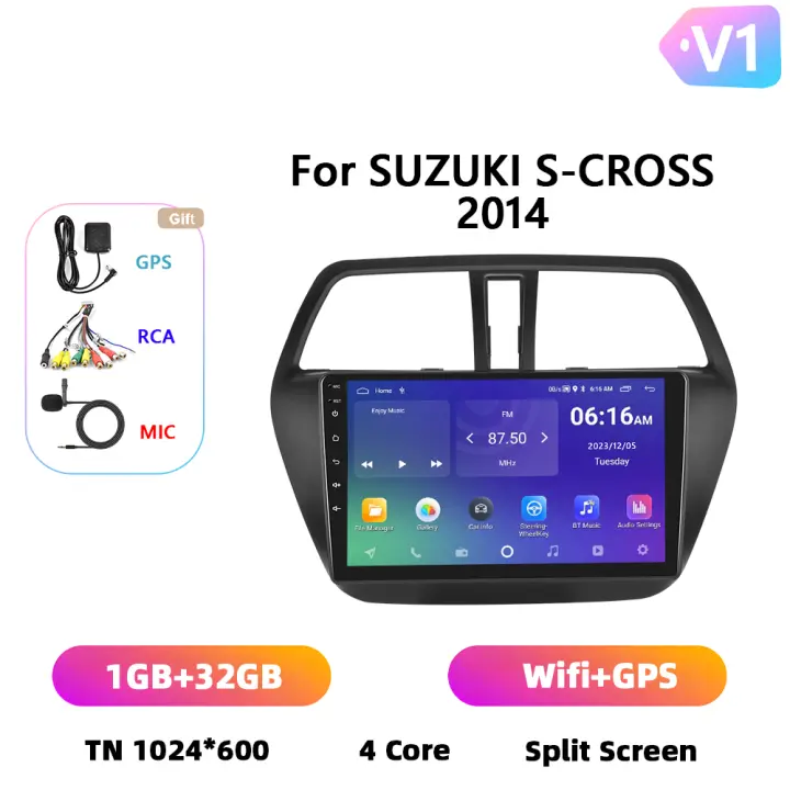 Podofo Radio de coche Android 2 Din para Suzuki S-Cross 2014 Carplay 8+128GB AI Voice WIFI+4G DSP GPS Navegación Multimedia Reproductor de Video - 1