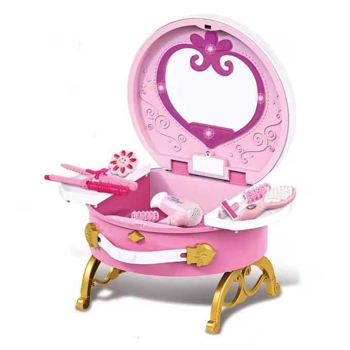 LPM Tocador Princesa Portátil con Luces y Sonidos - Juguete Interactivo para Niñas a Partir de 3 Años - 1