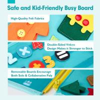 Juguetes Montessori Tablero Ocupado Para Bebés Actividades Educativas De Habilidades De Vida Sensoriales Con Libros Ocupados Para El Desarrollo Motor Fine - details 11