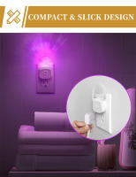 Luz Nocturna Cambio De Color Que Se Entraña En La Pared Para Niños Con Sensor De Atardecer a Medianoche Para Decoración De Baño Regalo - details 3