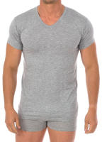 Q-EN-Camiseta interior manga corta y cuello en pico para Hombre 1004
