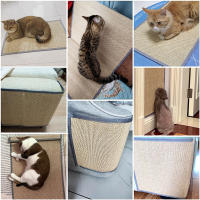 Alfombra De Rasguño Para Gatos De Bambú Resistente Al Desgaste Protectora Para Sofá Y Pared Masa De Un Solo Nivel Para Descanso Y Juguete - details 1