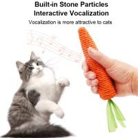 Juguete Interactivo Para Gatos Carota De Simulación Con Sonido Masticador De Dientes De Sisal Juguete De Masticación Para Perros Y Gatos - details 0