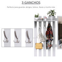 HOMCOM 3 EN 1 Conjunto de Muebles de Entrada Recibidor Pasillo Set de 3 Piezas Perchero Espejo Zapatero 2 Cajones - details 4