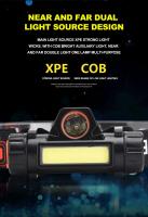 Linterna Frontal LED Para Pesca De Noche Con Vida Útil De Batería Larga Y Luz Fuerte Magnética Cargable Para Exteriores - details 1