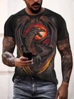 Camiseta Para Hombre Diseñadora Con Impresión 3D De Dragón Estilo Harajuku Moda Casual Camiseta De Verano Con Mangas Cortas Para Ropa De Calle - details 4
