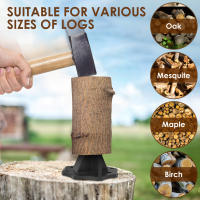 Divisoria De Madera Manual De Acero De Carbono Alto Soporte Portátil Para Abastecimiento De Leña Para Fogón Camping - details 4