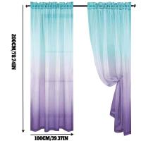 2pcs Cortinas De Voile Transparente Gradiente Para Dormitorio Y Hotel Estilo Pastoral Francés Rústico Cortina De Tule Para Ventana - details 6