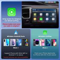 Adaptador De Cable Inalámbrico 2 En 1 Para Coche Wireless CarPlay Android Auto Soporte Spotify Netflix Para Mazda Toyota Mercedes Peugeot Volvo - details 5