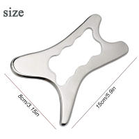 Herramienta De Masaje Gua Sha En Acero Inoxidable Para Relajación De Tissue Suave Reducción De Dolor En Cabeza Cuello Espalda - details 4