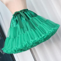 Falda De Túnel A-Line Para Mujer Lolita Cosplay Con Gran Lazo Underskirt Poliéster Técnica Tejida Multicapa Para Ballet - details 2