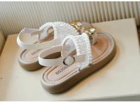 Sandalias De Verano Para Niñas Princesa Con Perlas Antideslizantes Tobilleras Casuales Estilo Versátil Planas Para Playa - details 11