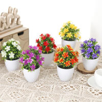 Plantas De Bonsái De Flor De Cerezo Artificial Pequeña En Plástico Para Decoración De Oficina Hogar Y Exterior Regalo De San Valentín - details 2