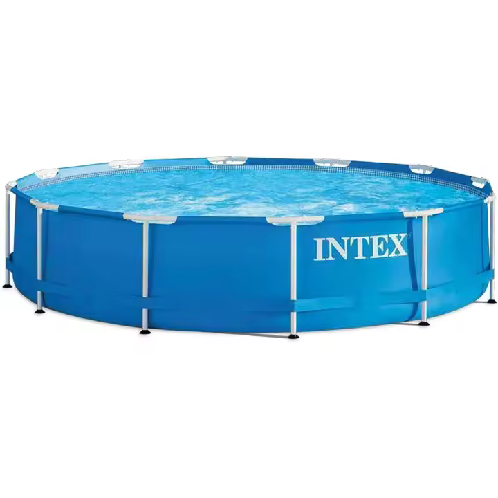 Intex Piscina Desmontable Redonda Metal Frame Familiar Color Azul, Material Resistente Triple Capa, Tubular, Infantil - 1