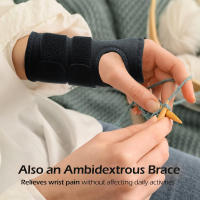 1PCS Soporte De Muñeca Para Tunnel Carpal Con 2 Correas Y Splint Metálico Estabilizador Alivia La Tenosinovitis Y Artritis - details 10