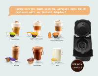 HiBREW Cafetera de cápsulas H1A, cafetera multicápsulas 4 en 1, compatible con cápsulas DG/Nes/ESE/café molido, Parada automática, Modos de café caliente y frío, Espresso perfecto, Negra - details 3