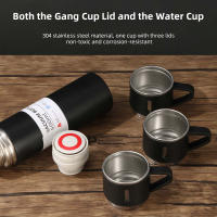 Botella Termo Aislada De Acero Inoxidable 500ML Set De Regalo Estilo Negocios Para Oficina Taza De Café Portátil Frascos Carafas - details 3