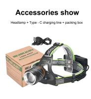 Linterna Frontal LED De Alta Potencia Con Función Sense Recargable Por USB Spot Light Fuerte Para Pesca Camping Excursionismo Y Uso Diario - details 12