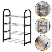 Rack De Zapatos De Metal Organizador De Calzado Estante De 4 Capas Espacioso Para Sala De Estar Material Duradero - details 0