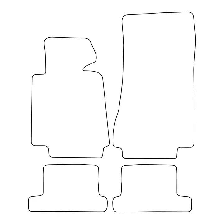 Juego de alfombrillas de terciopelo para BMW Serie 8 E31 1989-1999 - ribete rojo - 1