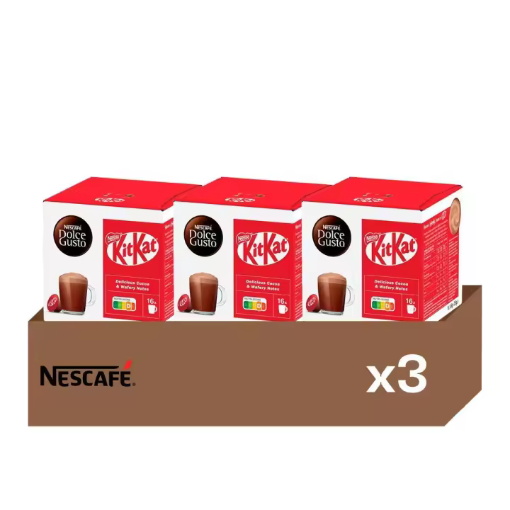KITKAT® - Pack 3 Cajas de Cacao Caliente (48 uds) | Presentación Exclusiva NESCAFÉ® - 1