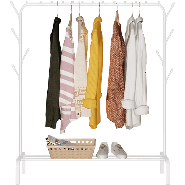 Edihome Burro Metálico para Ropa con Gran Capacidad de Almacenaje - 1