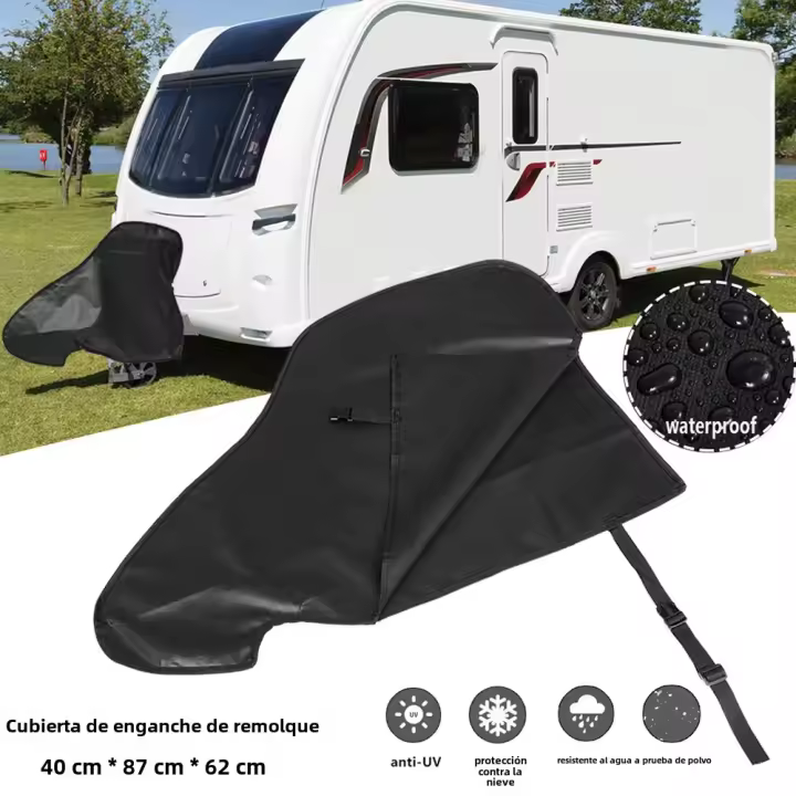 Cubierta De Remolque Impermeable Para Coche PVC Protector Contra Lluvia Nieve Y Polvo Cerradura De Enlace De Remolque Transpirable - 1