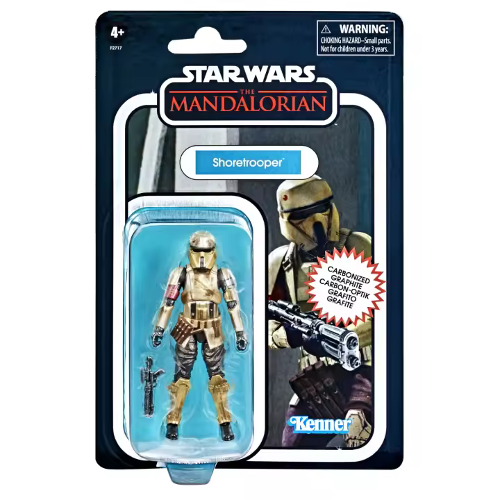 Figura star wars the mandalorian shoretrooper coleccion vintage grafito - 1