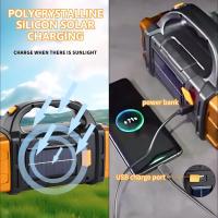 Luz solar de emergencia, luz LED multifunción para acampar, linterna portátil para exteriores con carga USB, luz roja, señal SOS, batería de níquel incluida, para acampar, hacer senderismo y pescar - details 7