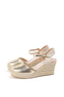 Alpargatas de cuña con plataforma en esparto, punta cerrada y pulsera ajustable, diseño cómodo y elegante Mynzi - details 1