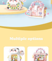 Bloques De Construcción De Micropartículas Mini Vista De La Calle Tienda De Takoyaki Tienda De Café Pastel De Fruta Pareja De Bolsas Lindas Para Niños Regalos De Navidad - details 30