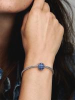 Pandora - Charm Redondo Azul con pavé brillante-Plata de Legislación - details 2