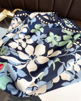 Pañuelo De Seda Impreso 90x90cm Para Mujer Lujo Bandana De Cabello Foulard Ribete Cuadrado De Piel Decorativo Para Todas Las Estaciones - details 19