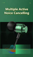 Auriculares magnéticos con cable para Gamer, cascos de Metal verde, estéreo de graves HiFi, 3,5mm, AUX o tipo C, micrófono HD, cancelación de ruido, uso cómodo - details 7