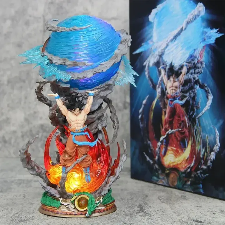 Figura De Acción Dragon Ball Goku Super Saiyan 23cm Modelo Genki Bomb Gk Juguetes Para Niños Regalo De Navidad - 1