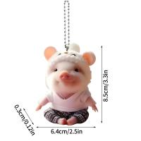 Colgante Decorativo De Cerdo Acrílico 2D Interesante Para Llaveros Y Amigos Regalo Divertido Y Moderno De Animal - details 13