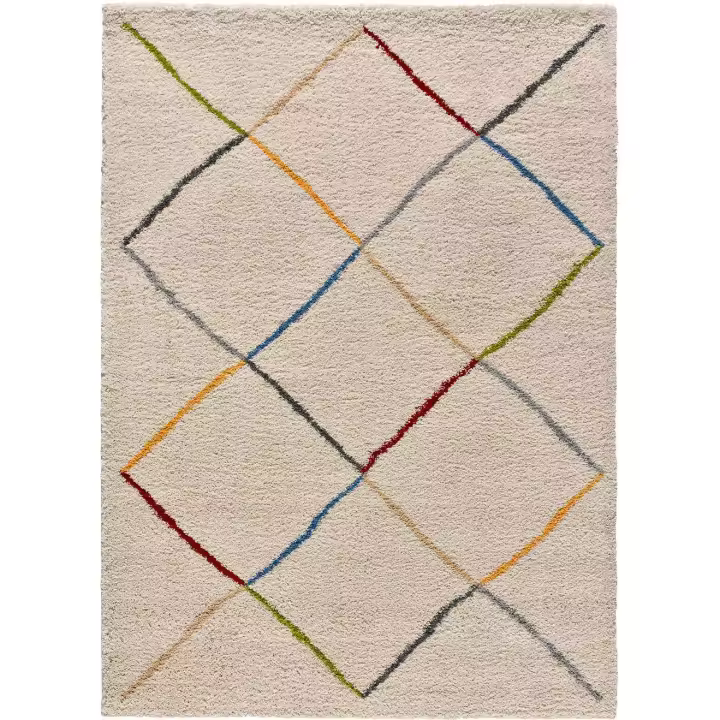 Alfombra interior de estilo bereber en  blanco - KASBAH 8600 | 80x150, 133x190, 160x230 cm - 1