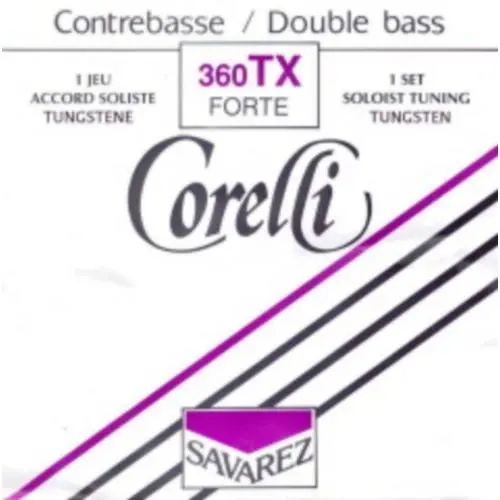 CUERDAS CONTRABAJO-Savarez (Corelli 360/TX) (Juego Completo/Tungsteno/Solista) Extra Fuerte Bass 4/ - 1