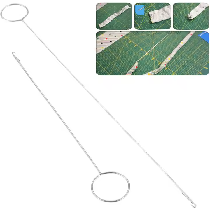Herramienta De Costura Con Gancho Y Enganche De Acero Inoxidable Para Tubos De Tela Correas Cinturones Y Bandas Herramienta De Tejer DIY - 1