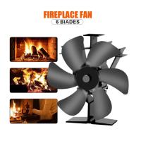 Ventilador De Leña Para Chimenea 6 Hojas Potenciado Por Calor Operación Silenciosa Distribuidor De Calor Hogar Invierno Cálido - details 7