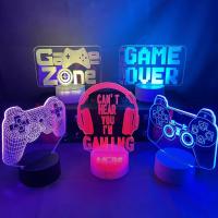 Lámpara De Mesa LED 3D Para Juego Y Habitación Niños Iluminación Nocturna RGB USB Poderada Iluminación Interior Regalos Para Dormitorio - details 2