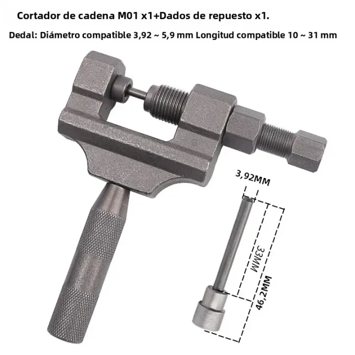 Lebycle Herramienta De Reparación De Cadena Para Motocicleta Triciclo Y Bicicleta Rompe Cadena 420-530 Splitter De Corte Y Soldadura Herramienta De Reparación De Ciclo - 1
