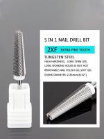 Broca De Uñas Extra Fina 5 En 1 24mm Extra Larga Carburo De Tungsteno Para Eliminar Gel De Uñas Accesorio De Herramienta De Manicura - details 0