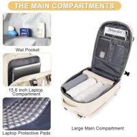 Nueva mochila informal con doble cremallera y gran capacidad, recargable por USB - details 3