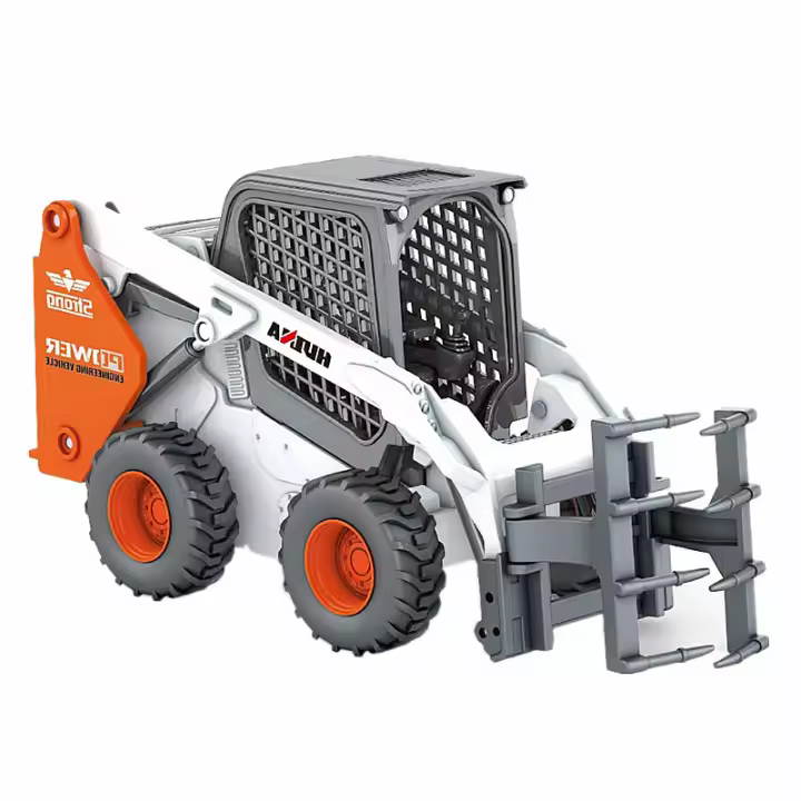 Camión Grúa De Metal HUINA 1:50 Modelo De Vehículo De Construcción Para Niños Juguete De Colección Para Boys Regalo - 1