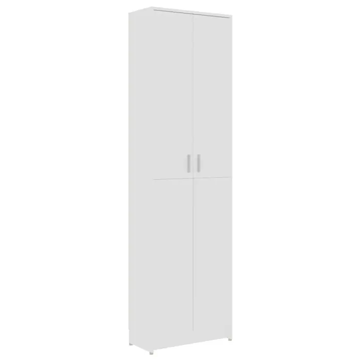 Armaro de pasillo de Madera contrachapada Blanco 55x25x189 cm - 1
