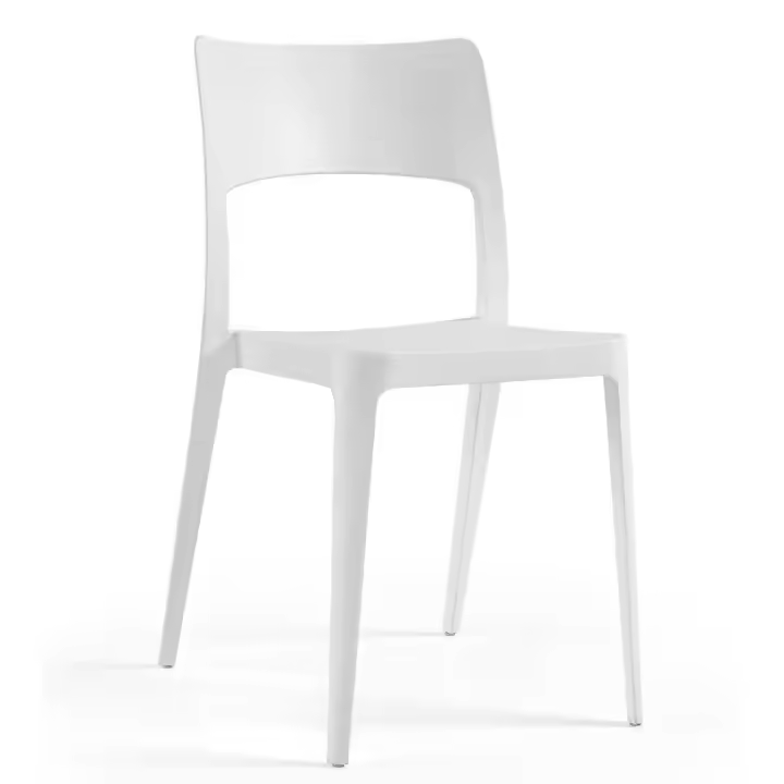 Silla VANESA, apilable,  polipropileno blanco* - 1