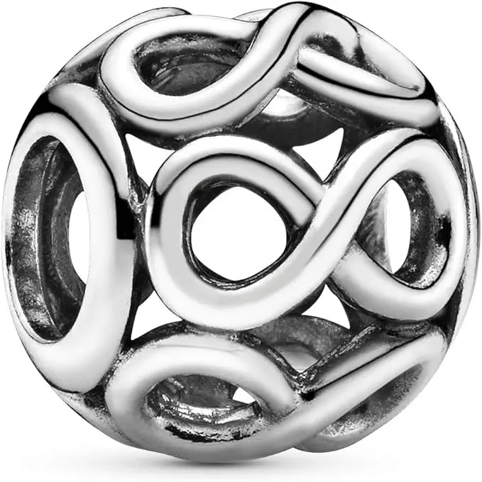 Joyas Infinito Brillo Plata Esterlina Encanto - Pulseras y Collares DIY - 1