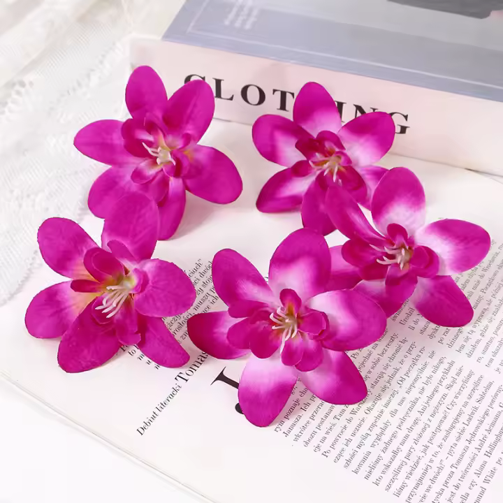 10Pcs Flores Artificiales 5CM Para Decoración De Hogar Fiesta Boda Jardín Accesorios Para Coronelas Y Manualidades - 1