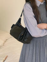 Bolso De Hombro Retro Negro Para Mujer Estilo Punk Motociclista Bolso De Mano PU Con Forro De Poliéster Bolsa De Commuting - details 8
